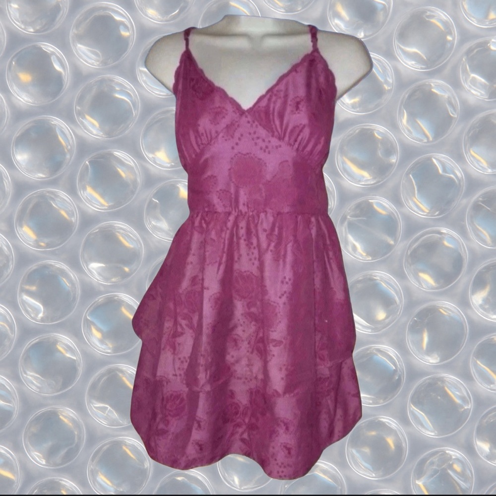 Wild Fable NWT Women's Sleeveless Tiered Fit & Flare Plum Purple Dress Size L